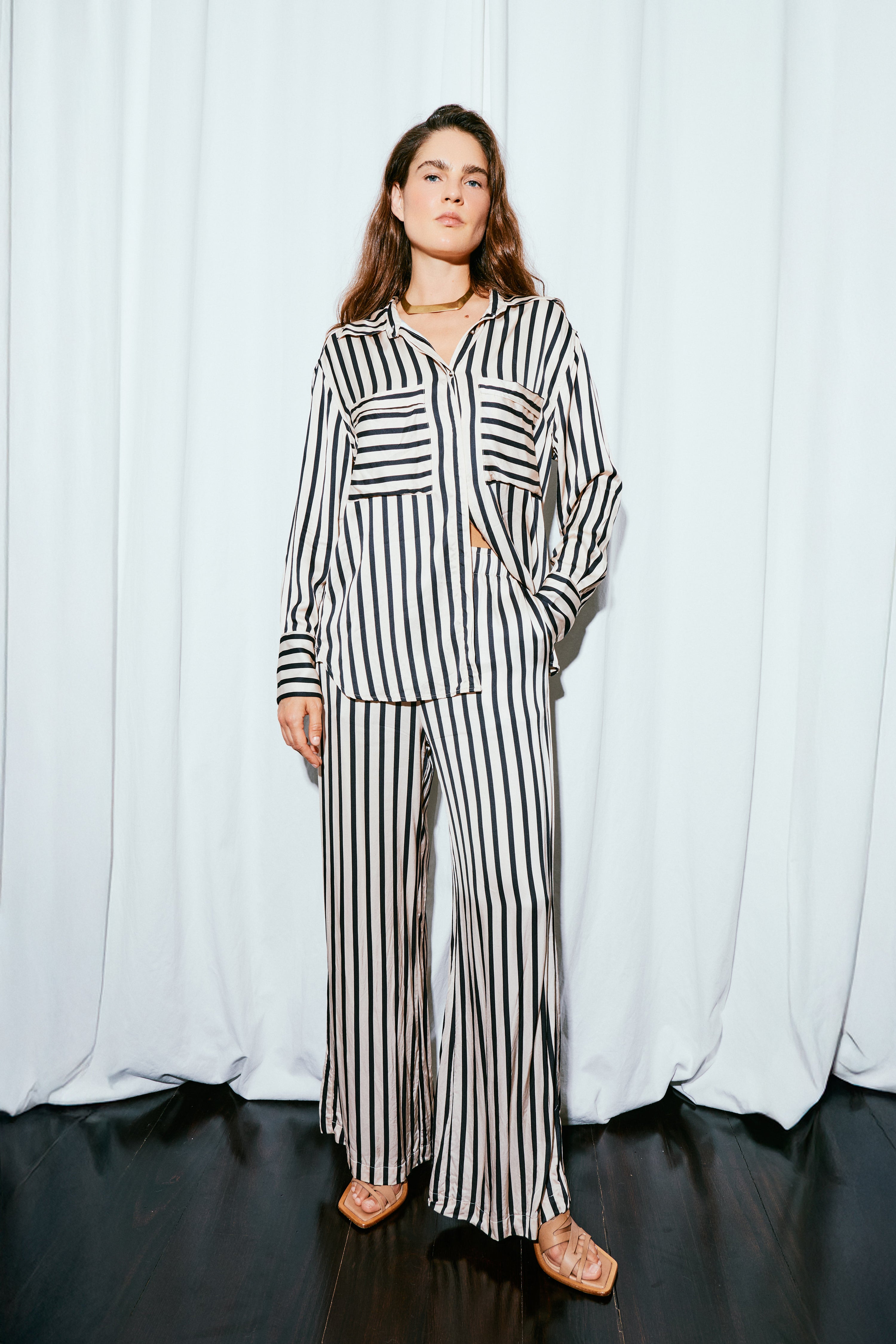 The Sasha Button Down in Stripe