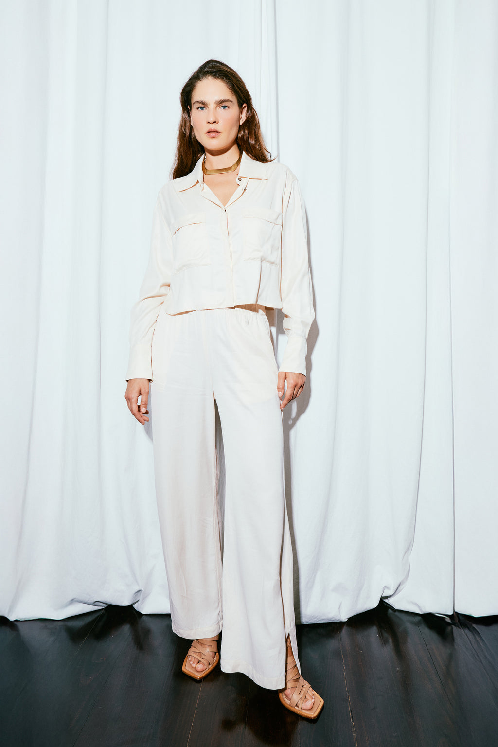 The Siena Pant in Cream