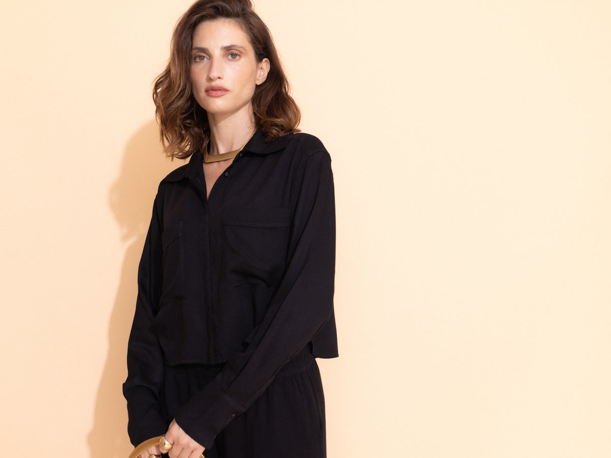 Black Deadstock Viscose