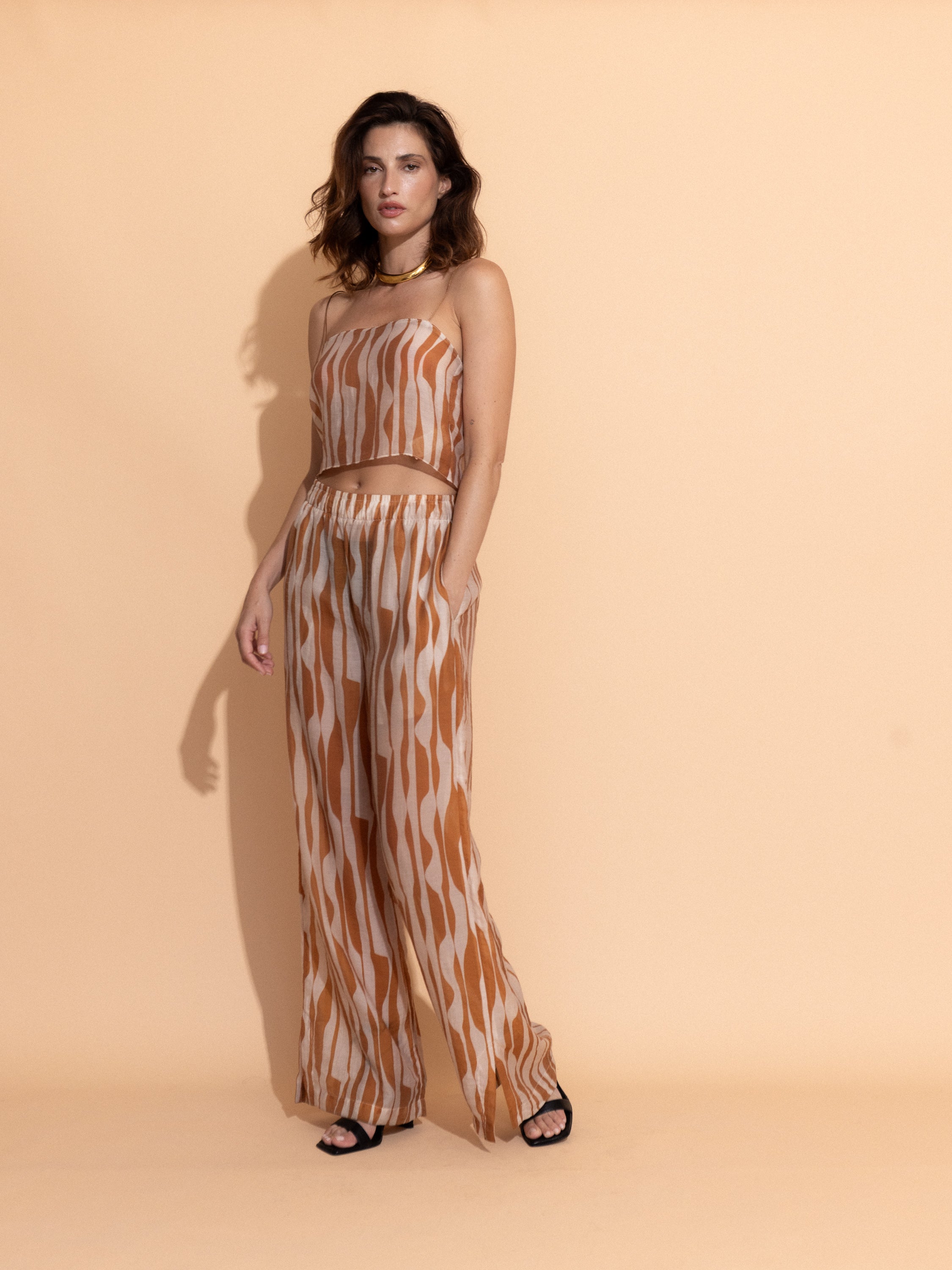 Apricot Surreal Stripe
