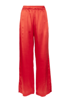 The Siena Pant in Tomato Silk