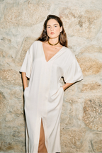 The Lana Kaftan Dress in Cream