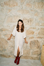 The Lana Kaftan Dress in Cream