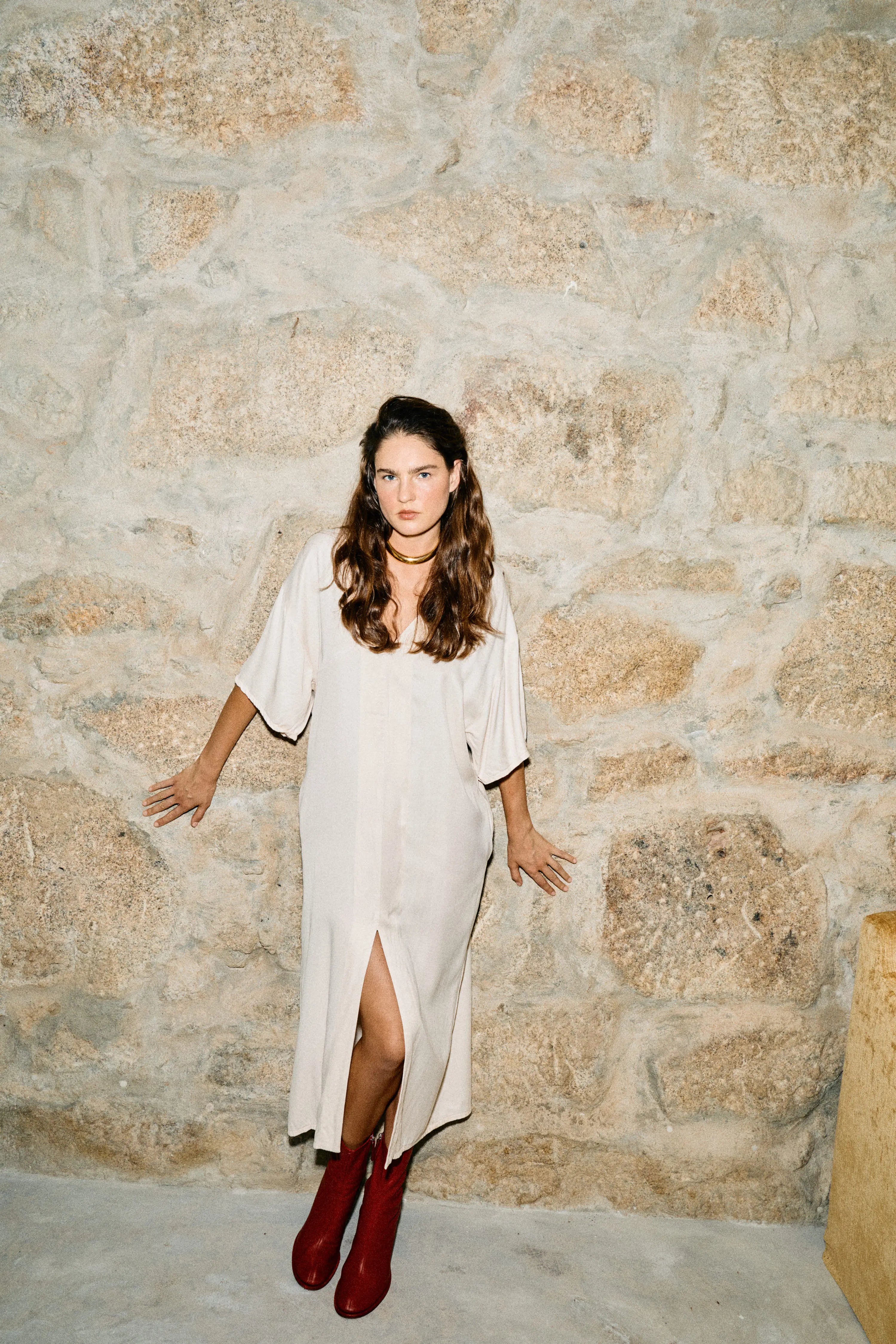 The Lana Kaftan Dress in Cream