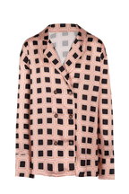 The Marais Blazer in Pink Geo Print