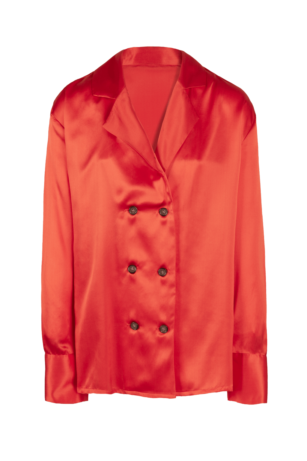 The Marais Blazer in Tomato Silk