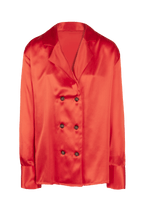The Marais Blazer in Tomato Silk