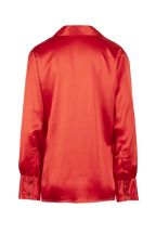 The Marais Blazer in Tomato Silk