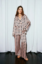 The Siena Pant in Pink Geo Print