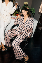 The Siena Pant in Pink Geo Print